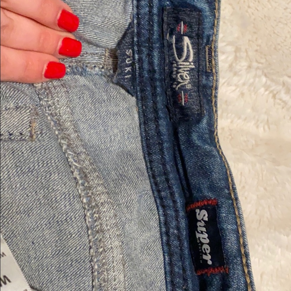 Silver Super Stretch Jeans Size 26 - Picture 6 of 7